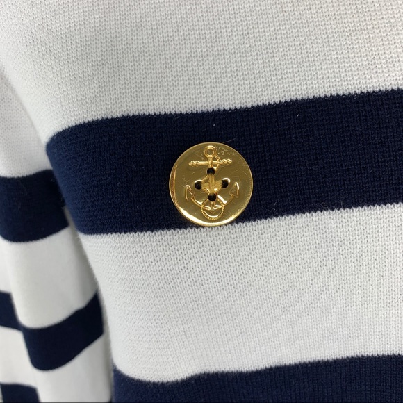 Ralph Lauren Sailing Stripe Gold Button Cardigan - Picture 6 of 10